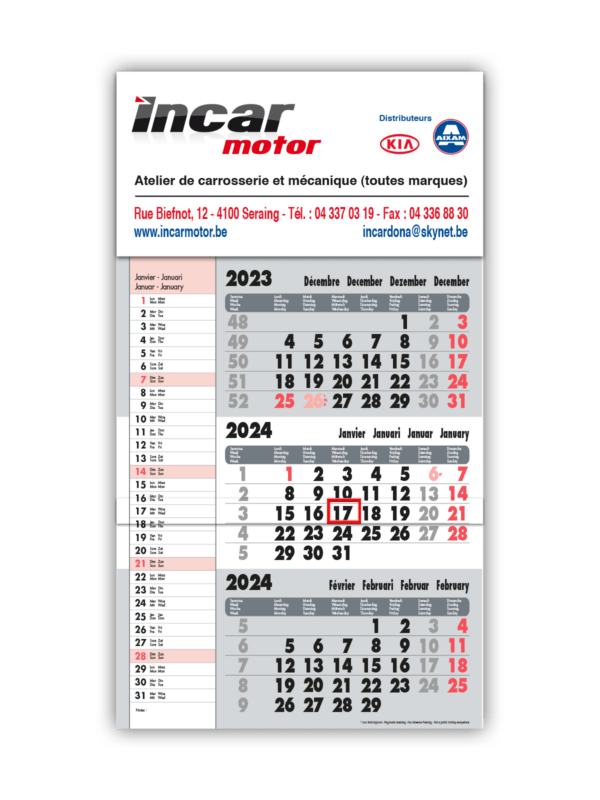 impression calendrier-trimestriel gris avec memo